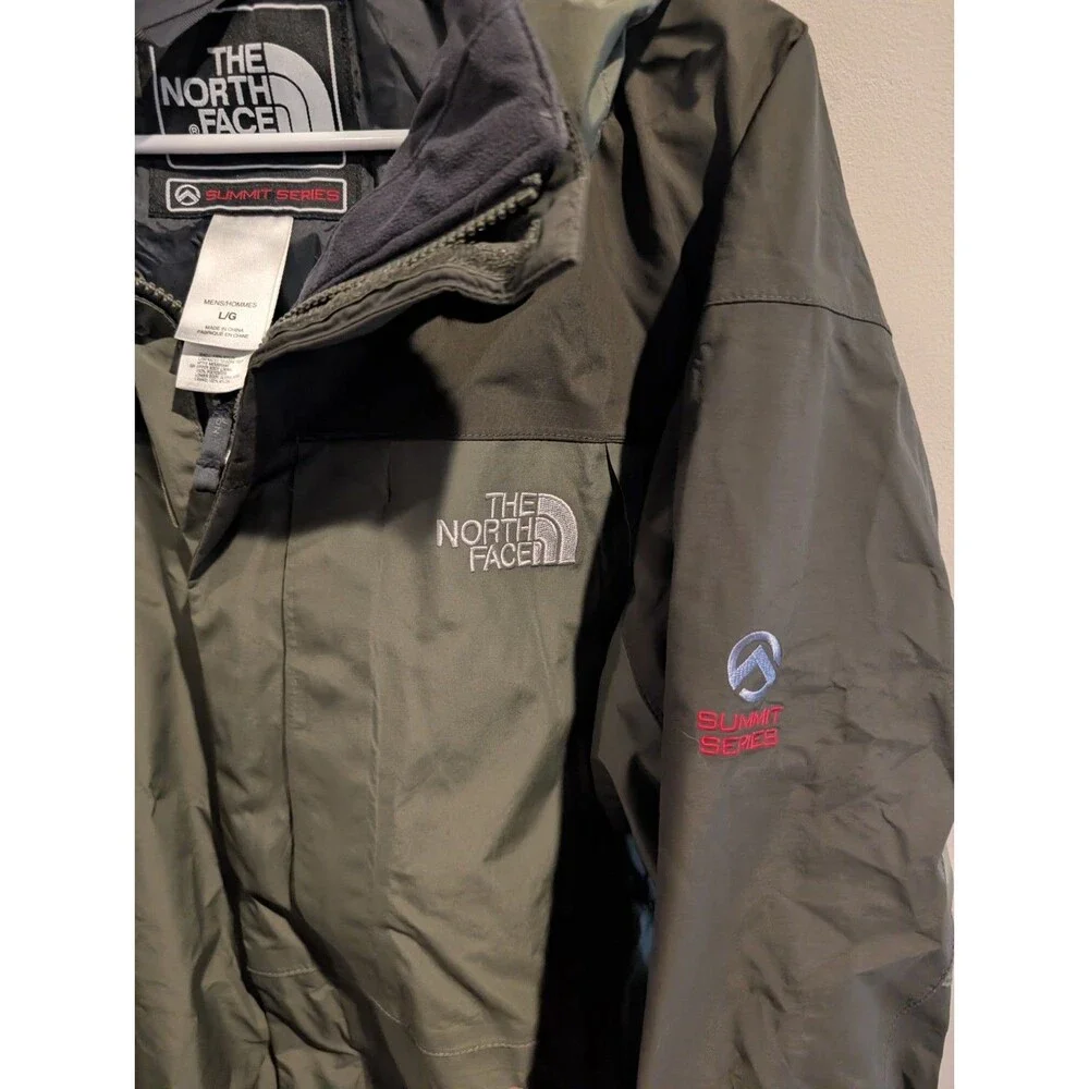 The North Face Mens L Summit Series Gore-Tex XCR Jacket Green Black Waterproof